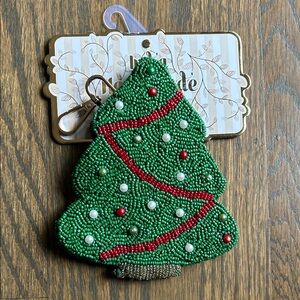 Beaded Christmas Tree Coin Purse